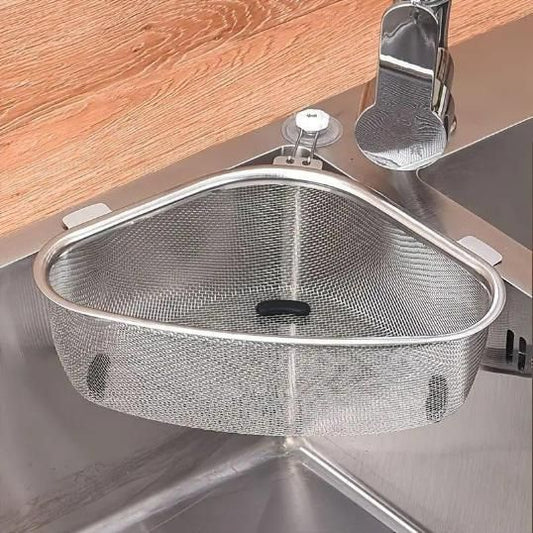 Kitchen Sink Drain Basket Triangle Shape Stainless Steel